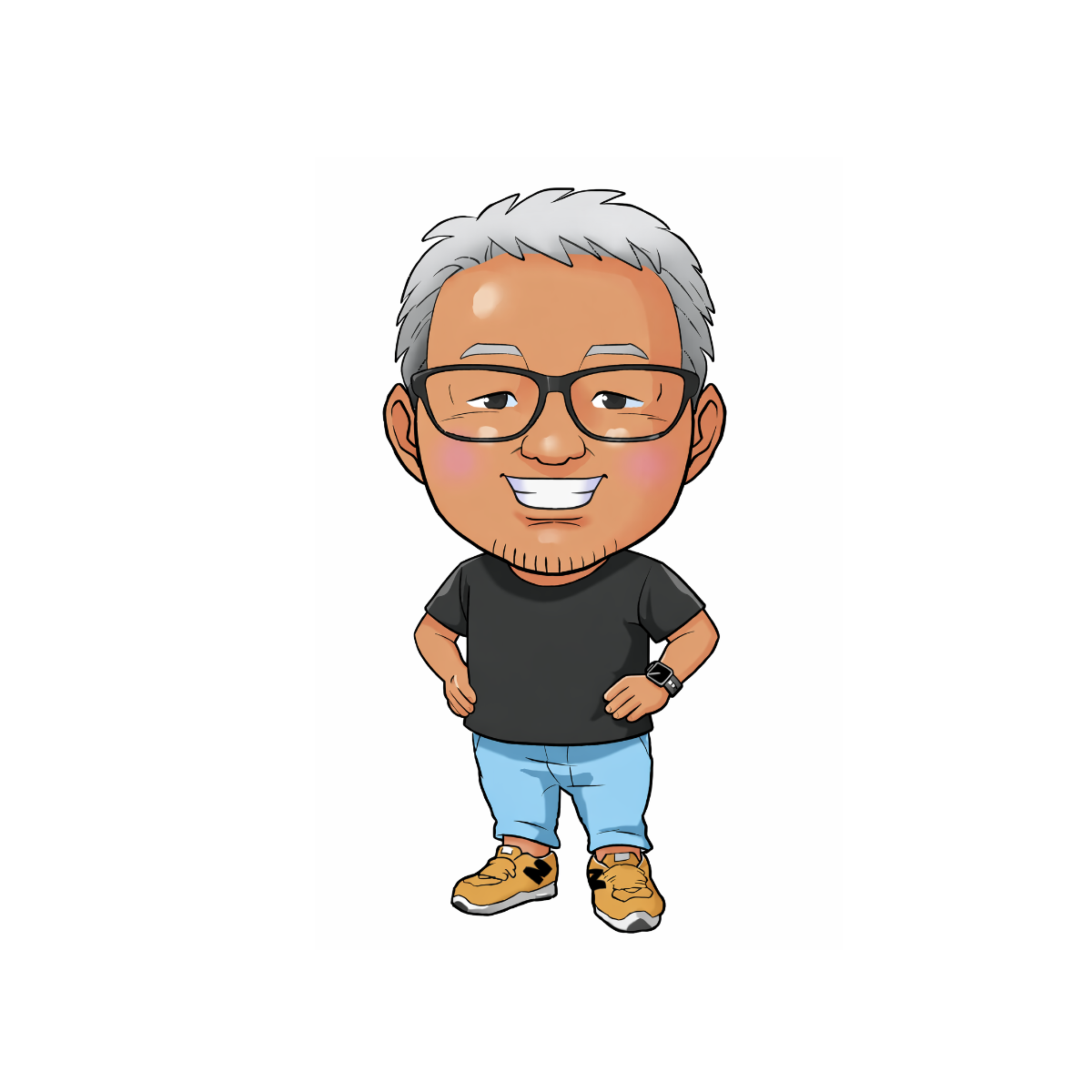 笑顔の代表・神田のイラスト